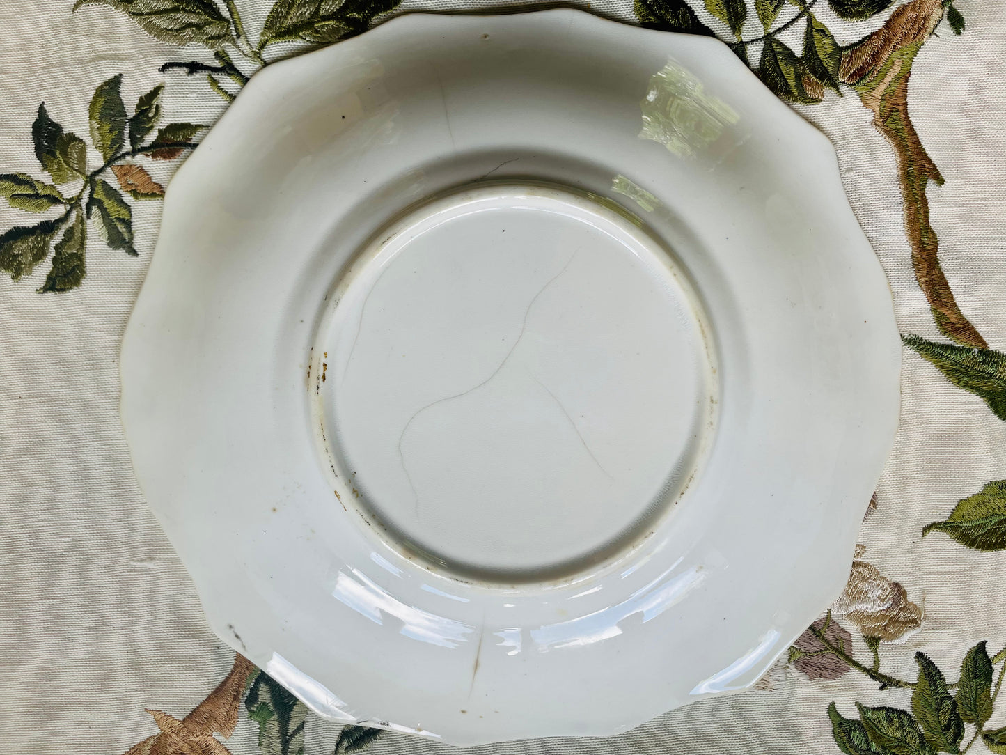 Gilded Antique Gaudy Welsh Tulip Cake Plate