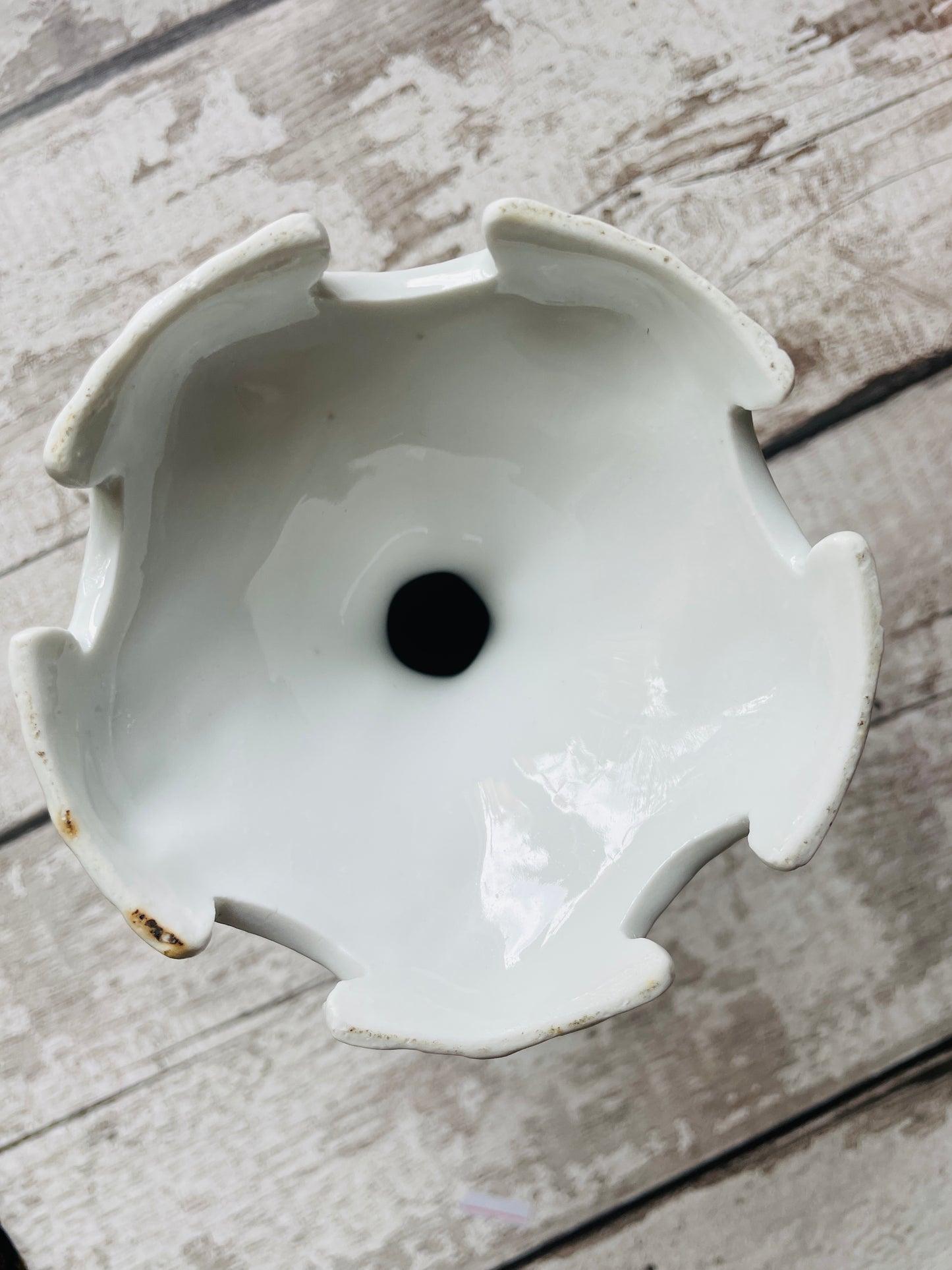 Pair of White Porcelain Candlesticks