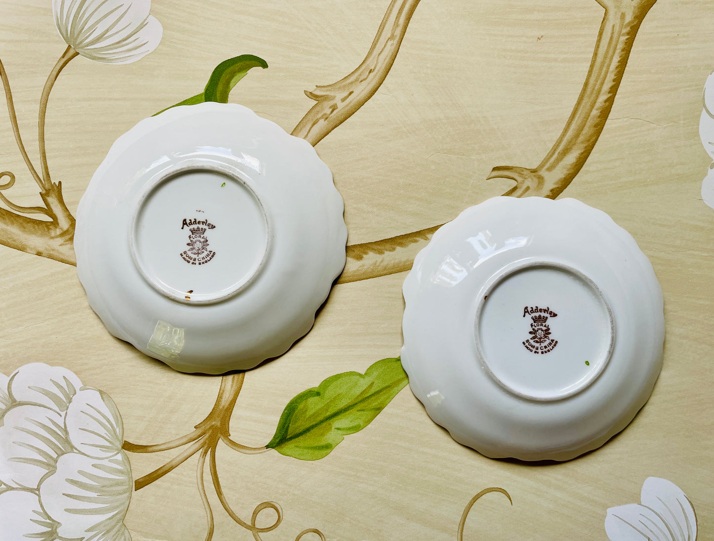 Pair of Adderley Bone China Round Dishes