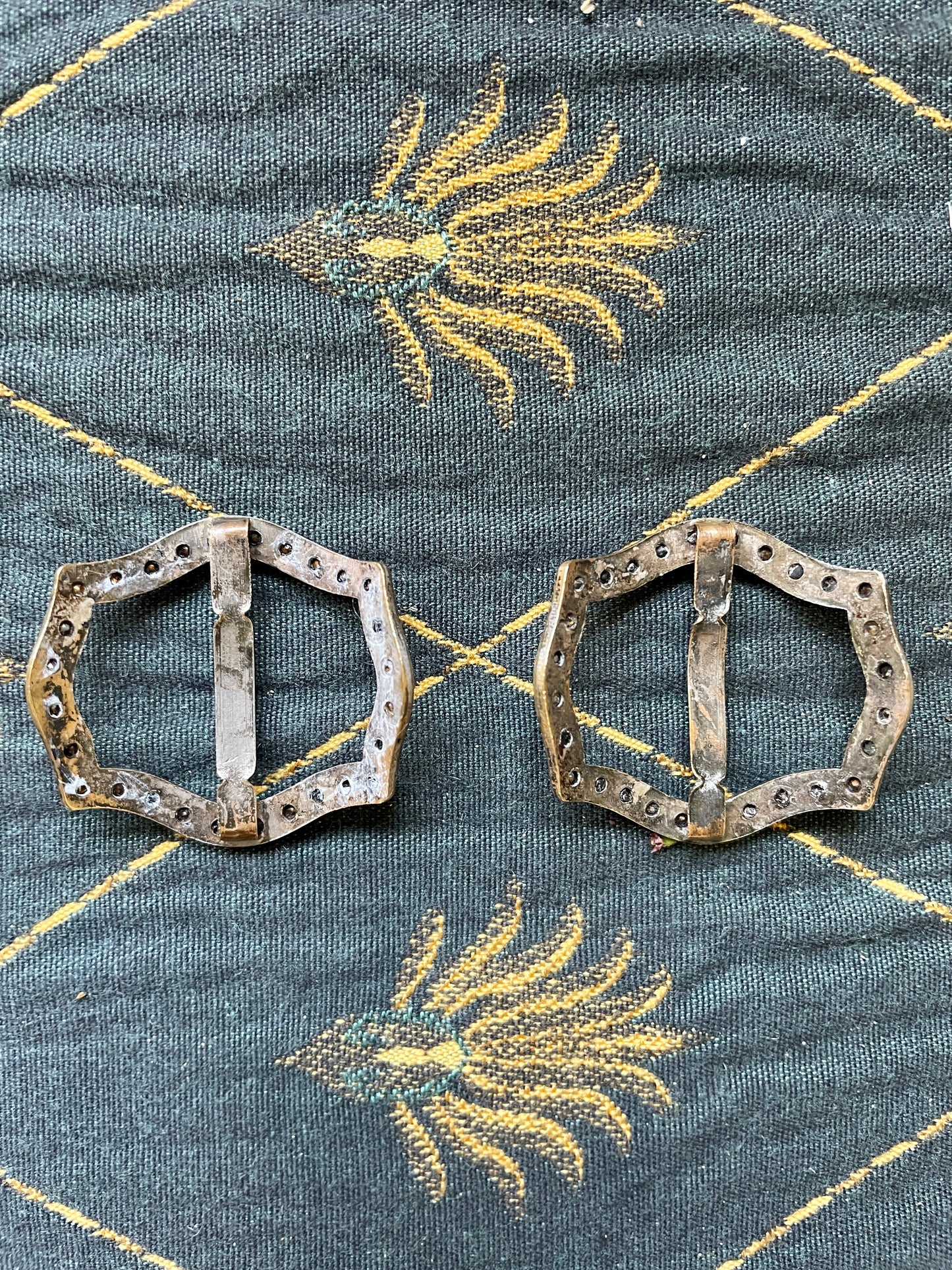 Pretty pair of 19thc Diamante Shoe Buckles