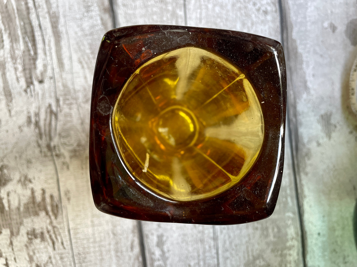 Vintage Amber Glass Vase