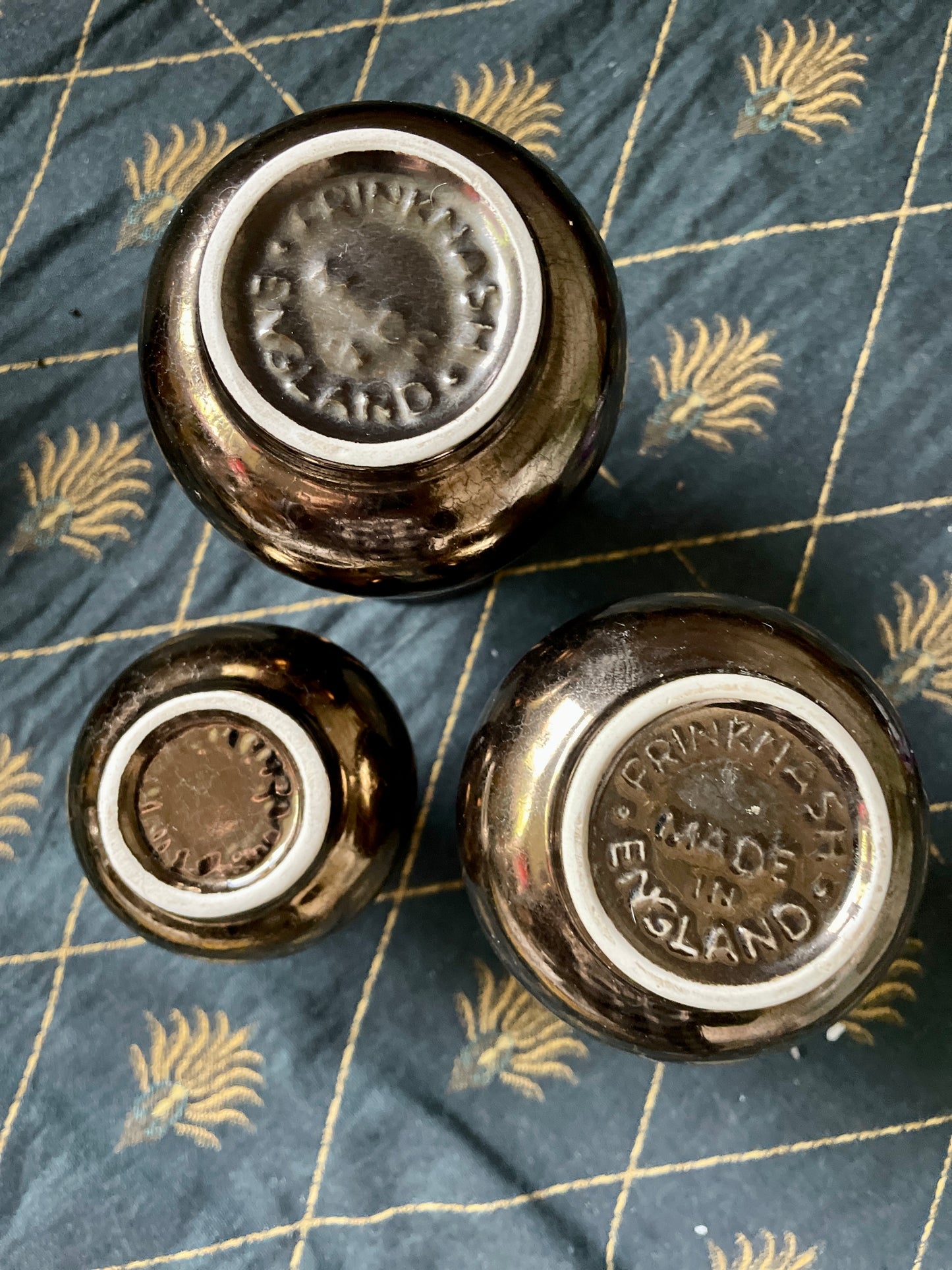 Prinknash Pottery Three Bud Vases