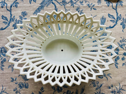 Elegant White Ceramic Decorative Bowl