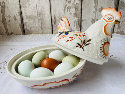 Price Kensington Vintage Hand Painted Hen Egg Holder