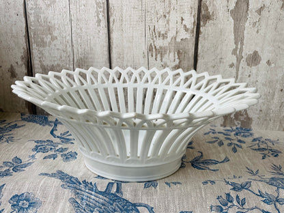 Elegant White Ceramic Decorative Bowl