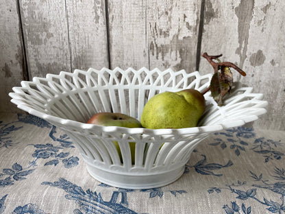 Elegant White Ceramic Decorative Bowl