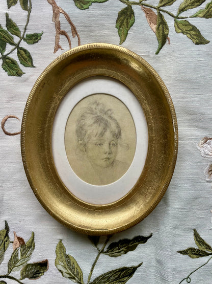 Framed Vintage Pencil  Print on Silk