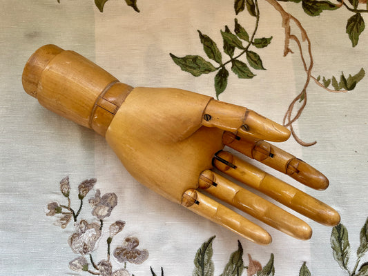 Vintage Articulated Wooden Glove Hand
