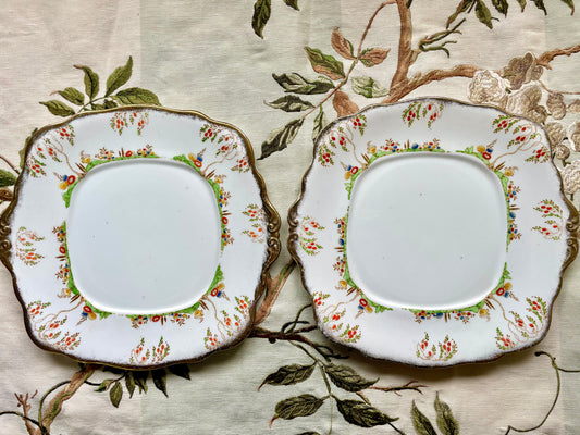 Pair of Art Deco Tea Plates