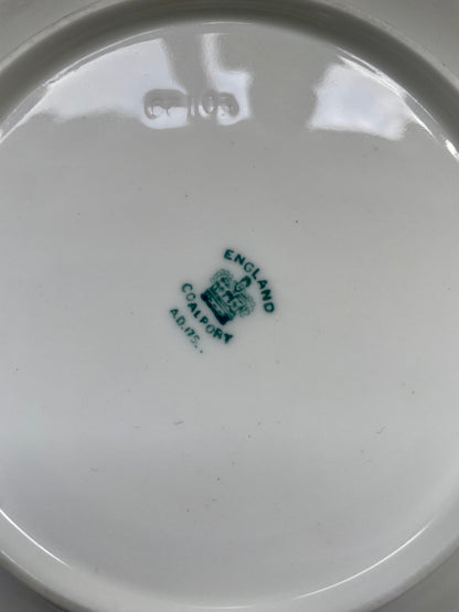 Pair of Coalport Green Dragon Plates