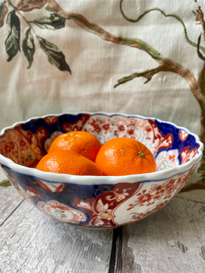 Vintage Japanese Hand Painted Fruit Bowl