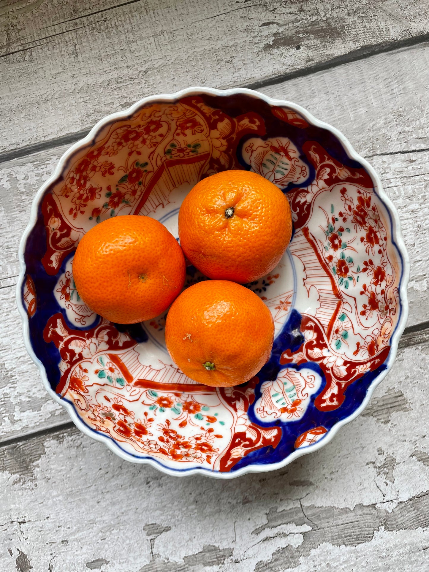 Vintage Japanese Hand Painted Fruit Bowl