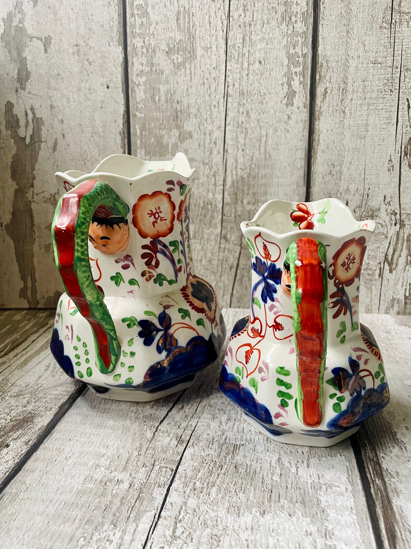Allertons Gaudy Welsh Jug Larger
