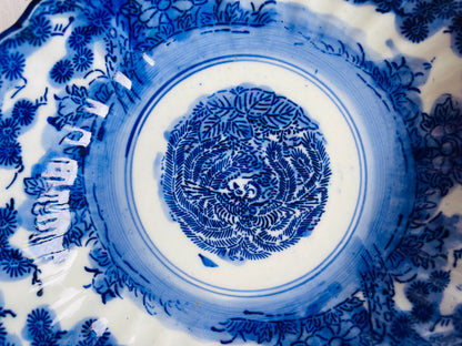 Antique Oval Japanese Bowl