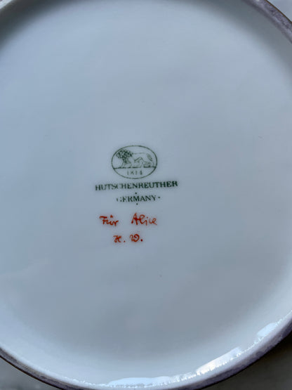 White and Gold China Cachepot
