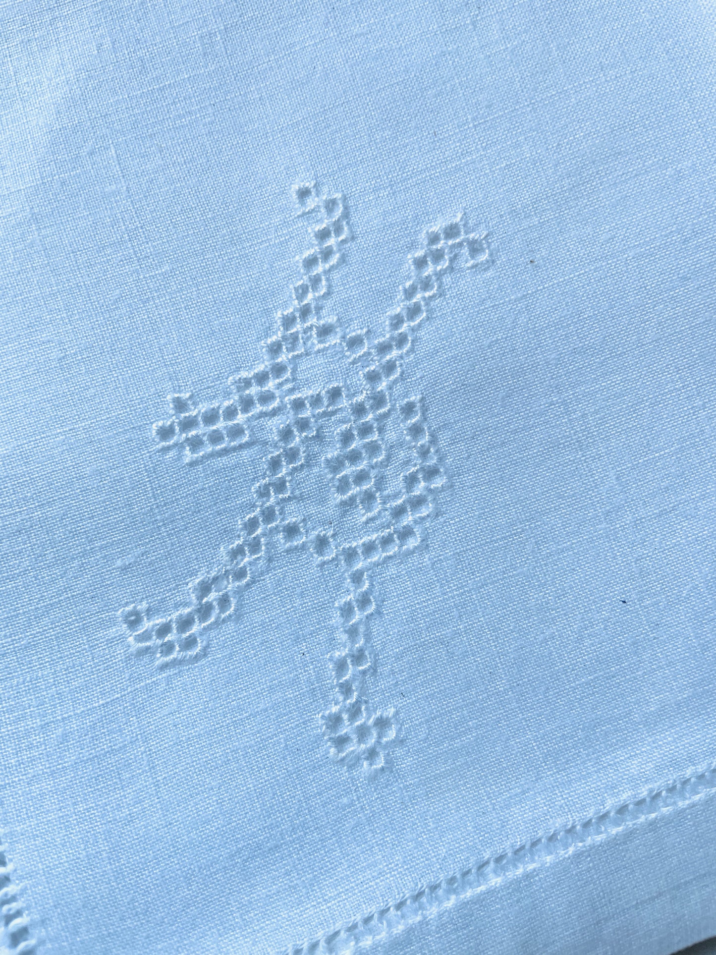 Set of 6 Small 'HR' Monogrammed Linen Napkins
