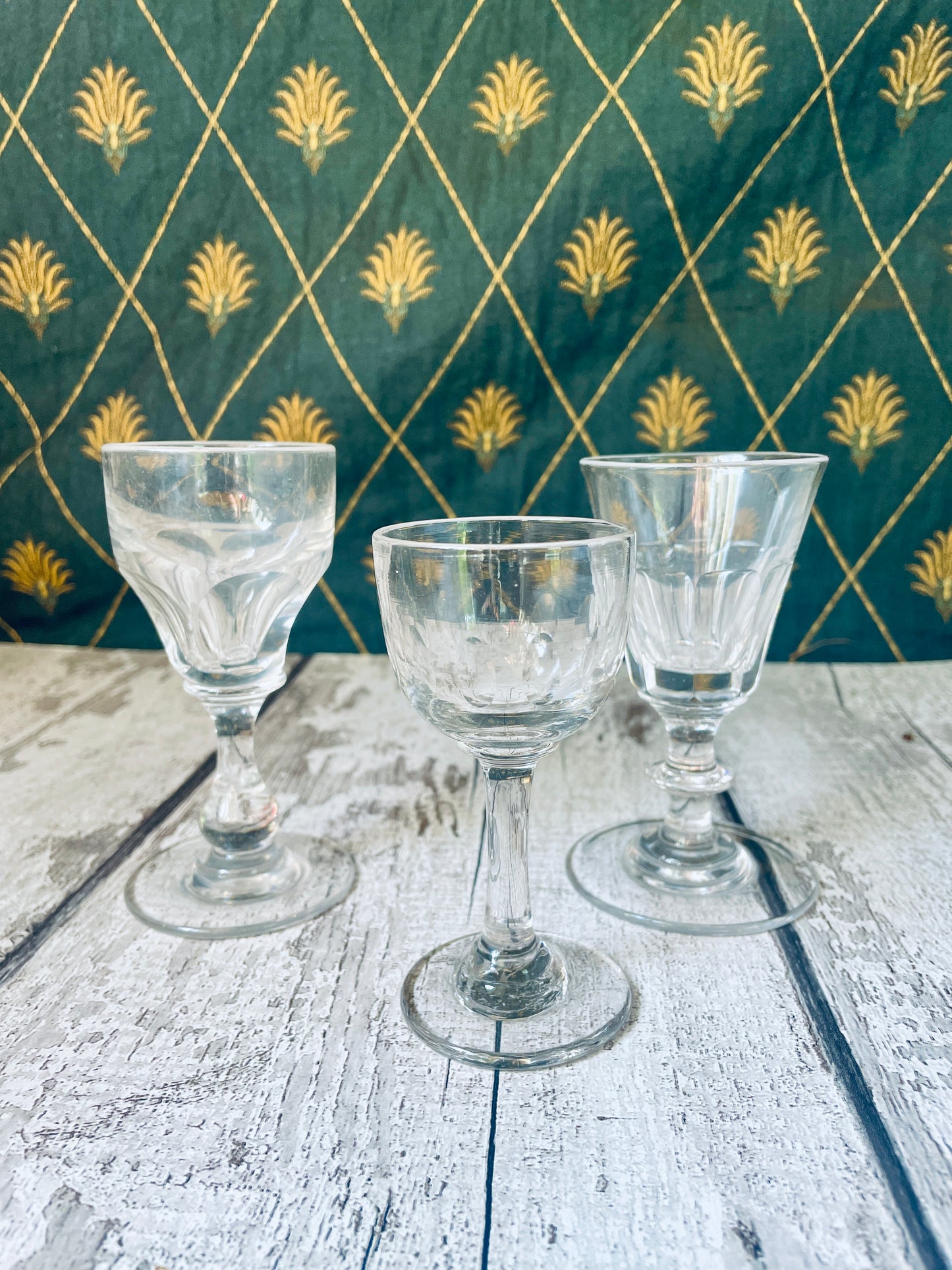 Antique Glasses Set of 3
