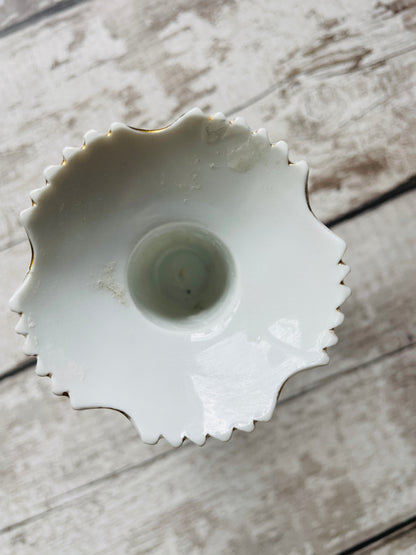 Pair of White Porcelain Candlesticks