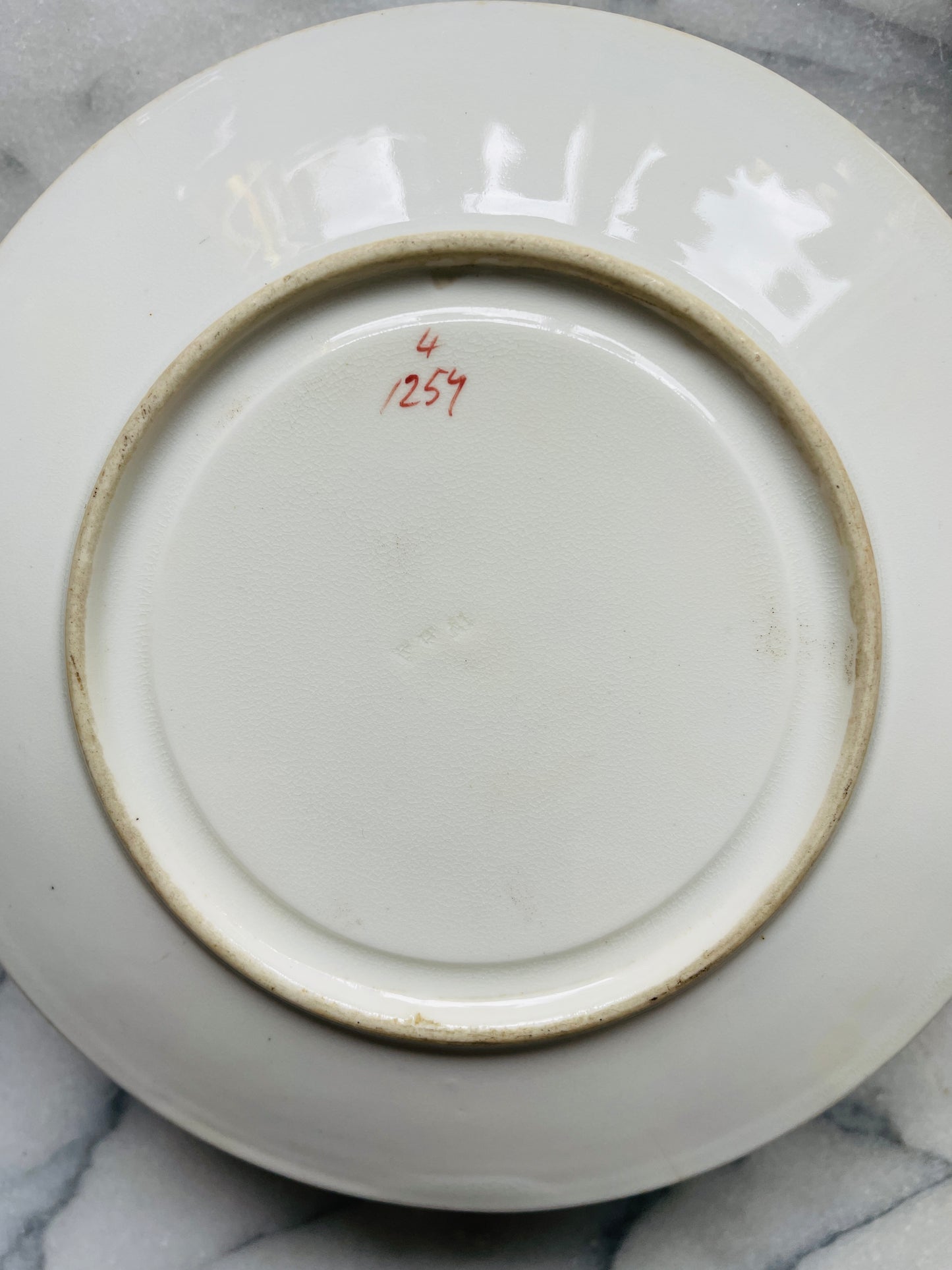 Gilded White Porcelain Butter Dish