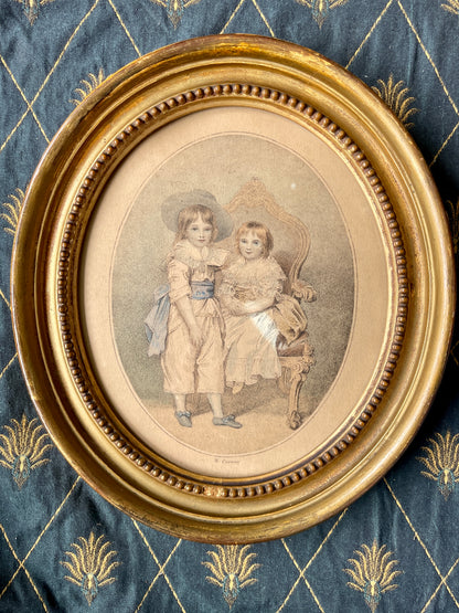 Charming 19th Century Stipple Engraving