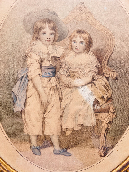 Charming 19th Century Stipple Engraving