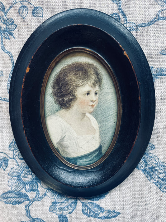 Charming Hand Tinted Miniature 19thC Engraving