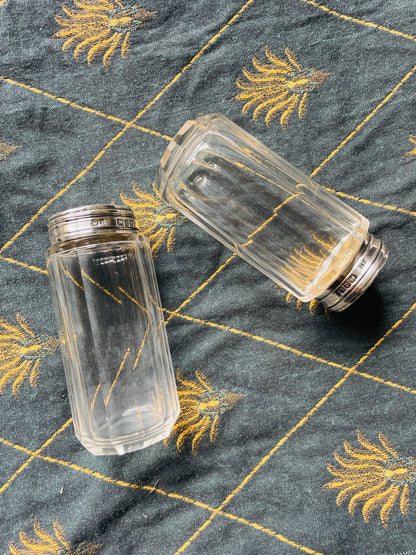 Victorian Sterling Silver Monogrammed Glass Bottle