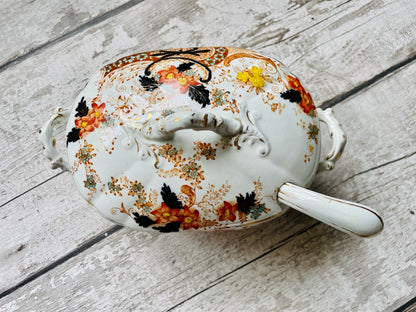 Antique Sauce Tureen with spoon