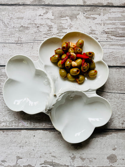 White Grafton Antique Serving Dish with Handle