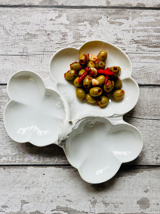 White Grafton Antique Serving Dish with Handle