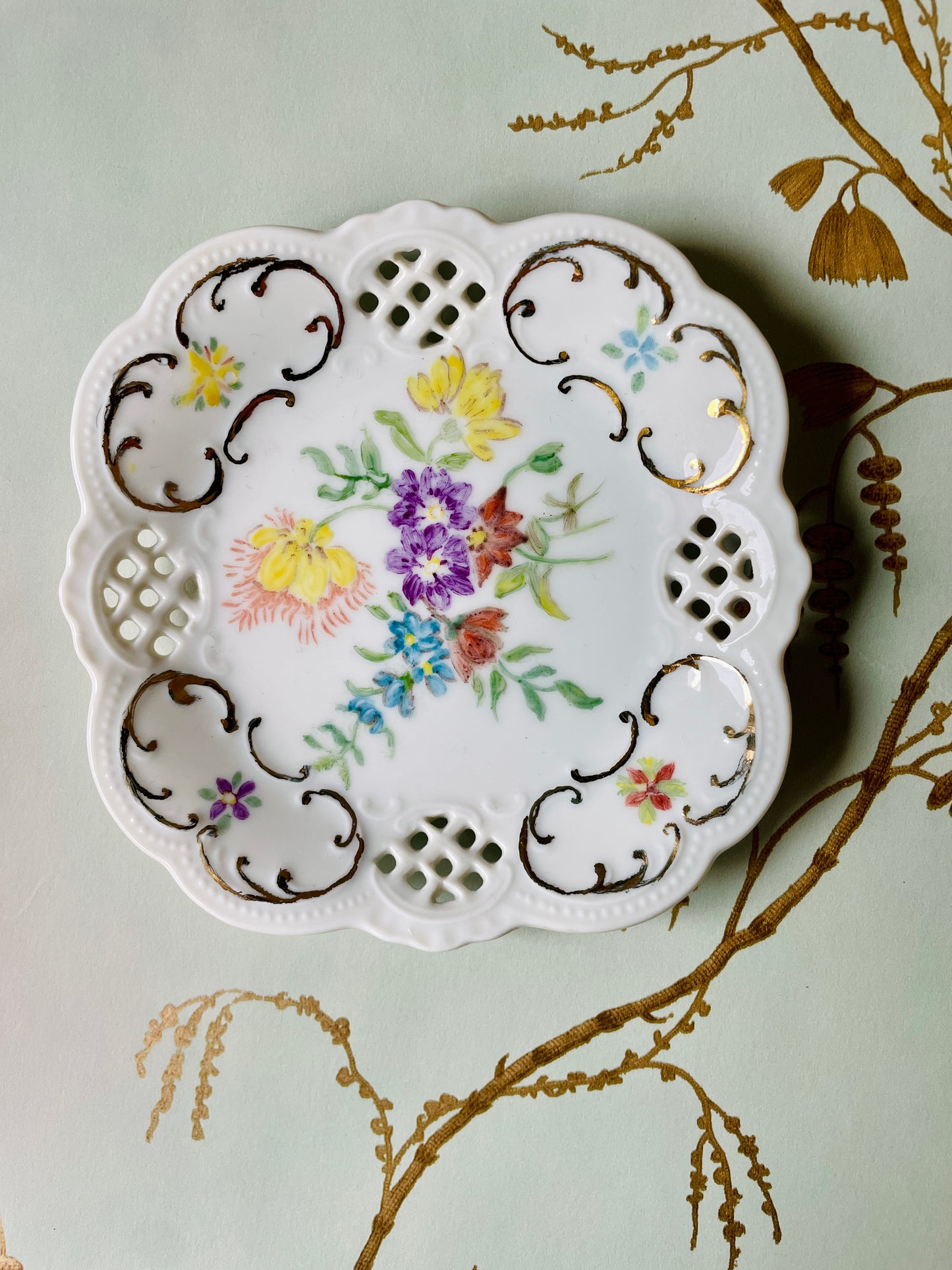 Vintage Hand Painted Little Dish