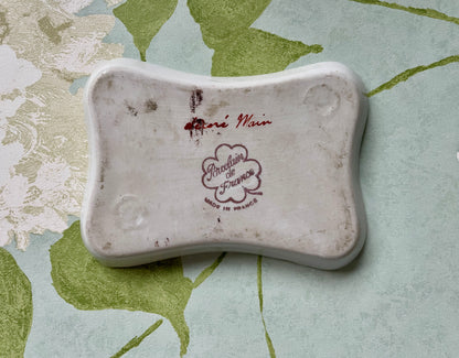 French Porcelain Yellow Trinket Dish