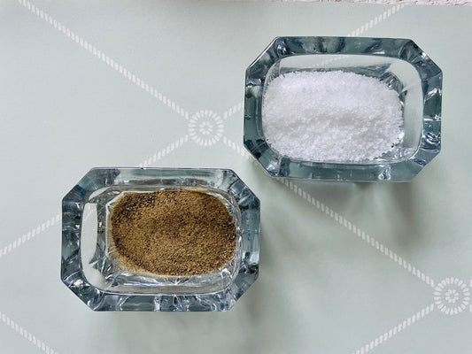 Vintage Chunky Glass Salt Cellars