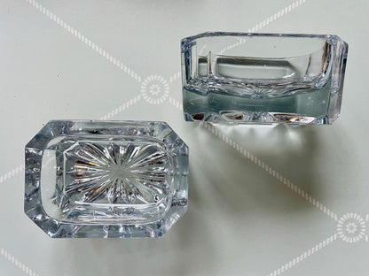 Vintage Chunky Glass Salt Cellars
