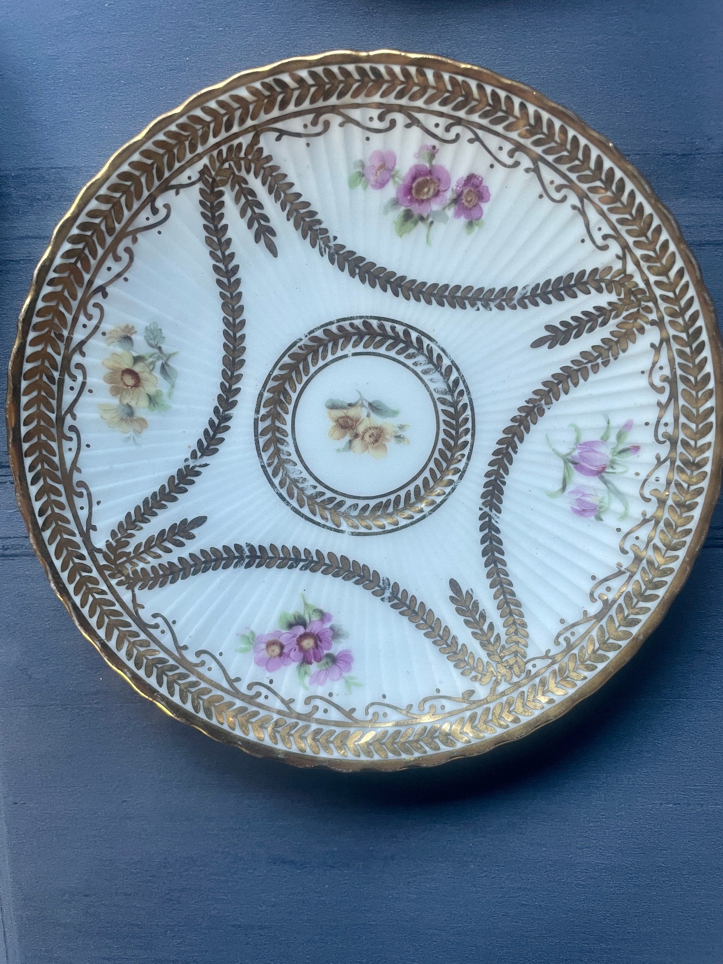 Antique Wurttemberg Cup and Saucer Trio