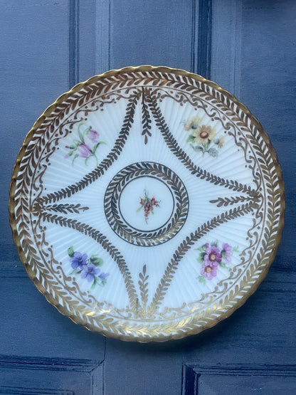 Antique Wurttemberg Cup and Saucer Trio