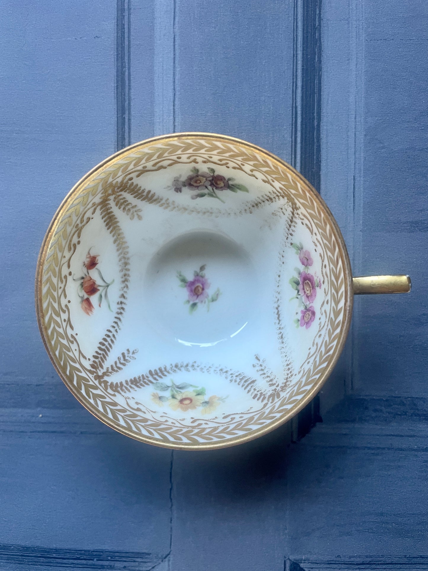 Antique Wurttemberg Cup and Saucer Trio