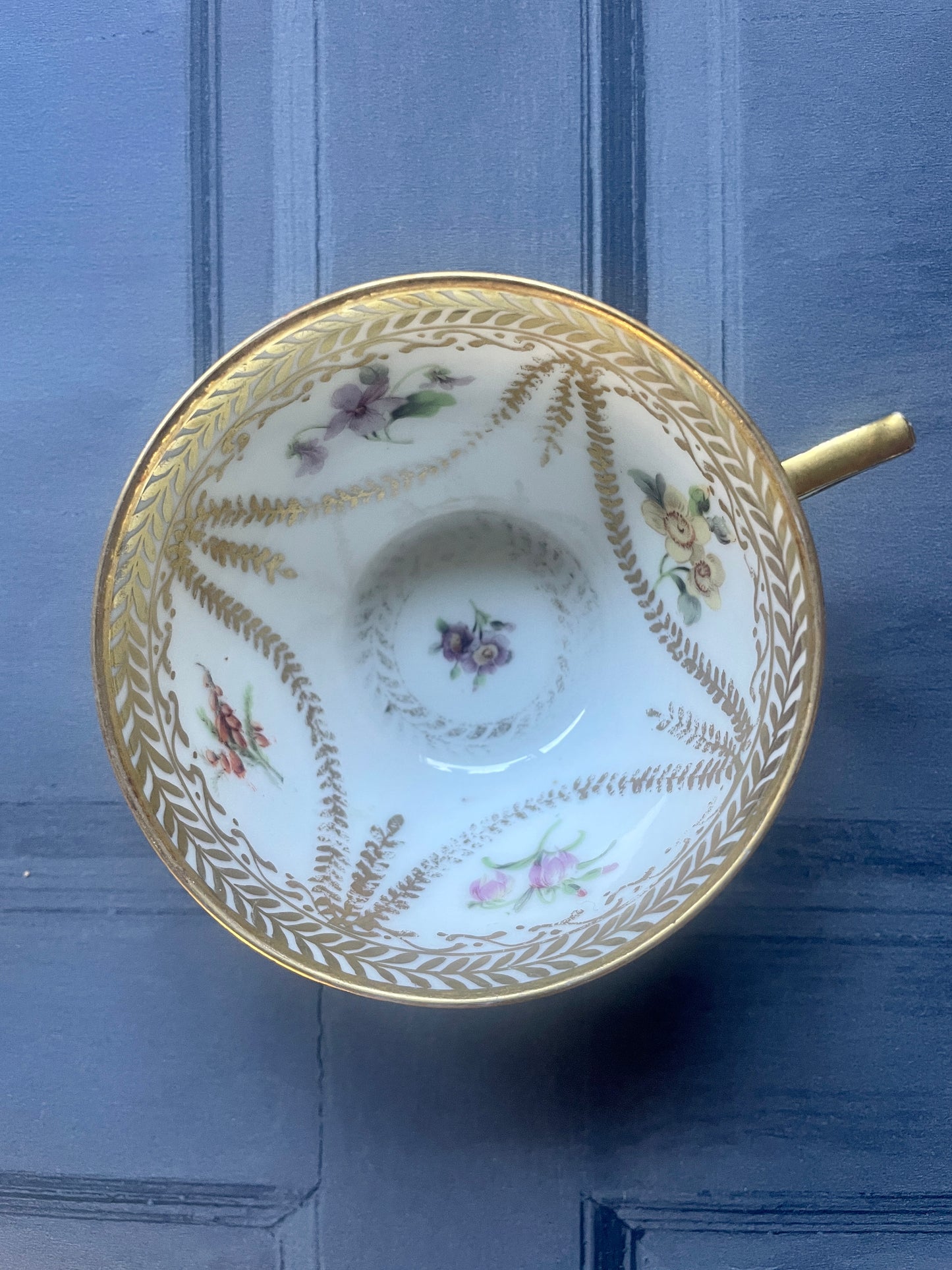 Antique Wurttemberg Cup and Saucer Trio
