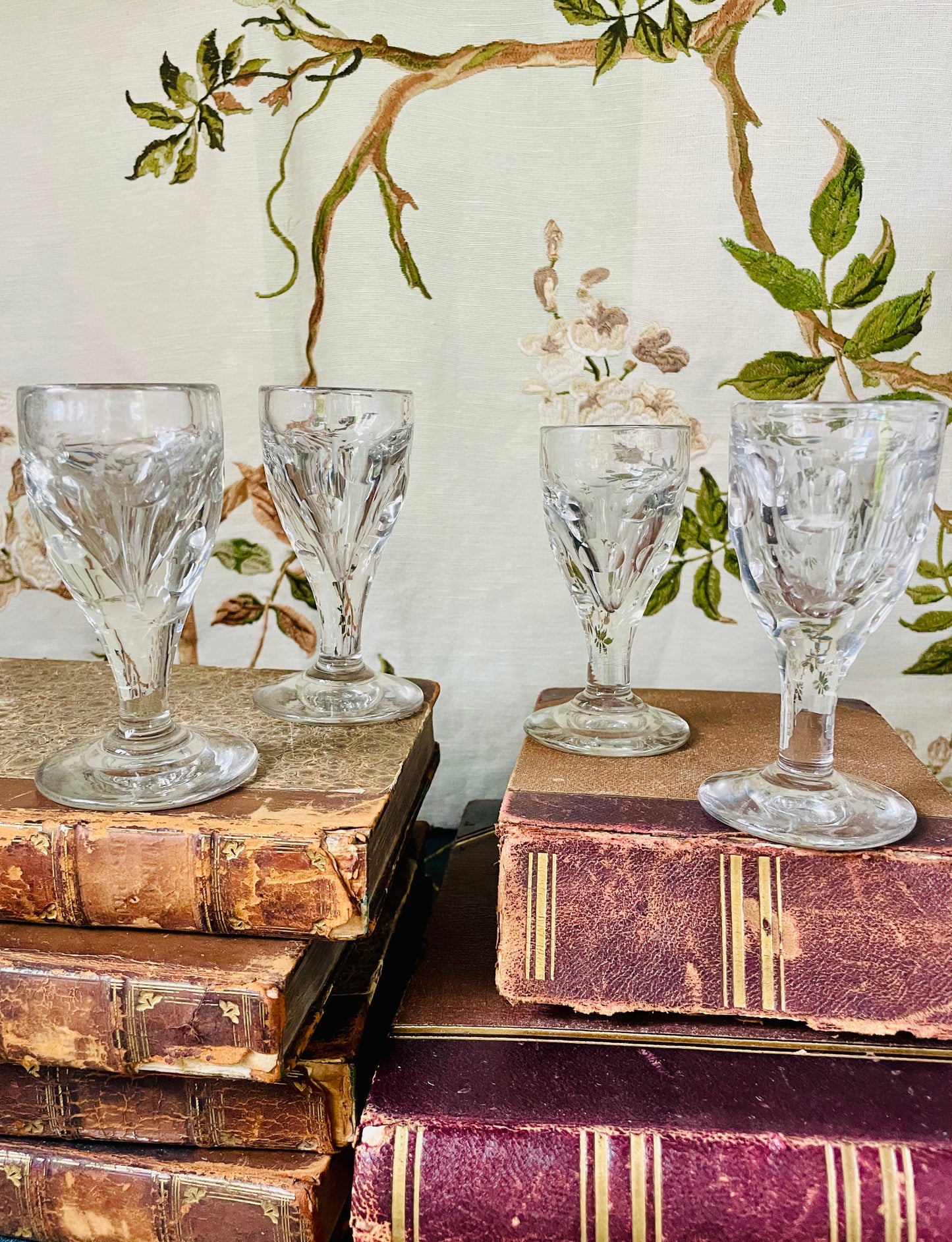 Set of 19th C Dimpled Glasses