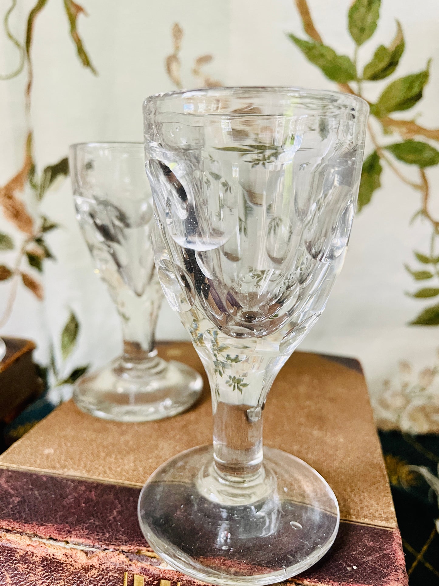 Set of 19th C Dimpled Glasses