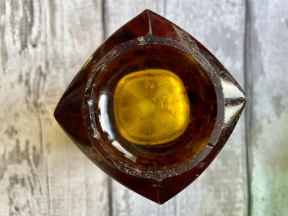 Vintage Amber Glass Vase