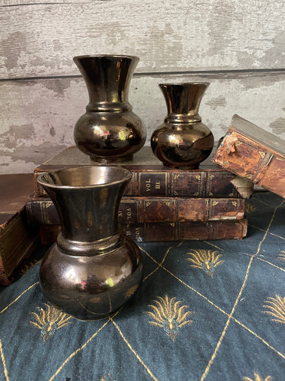 Prinknash Pottery Three Bud Vases