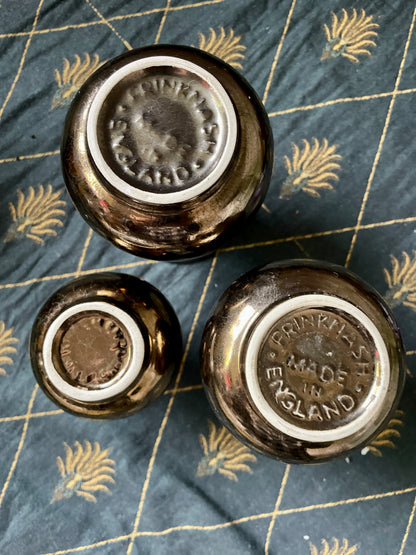 Prinknash Pottery Three Bud Vases