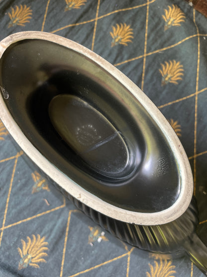 Vintage Wedgwood Black Ravenstone Mantle Vase